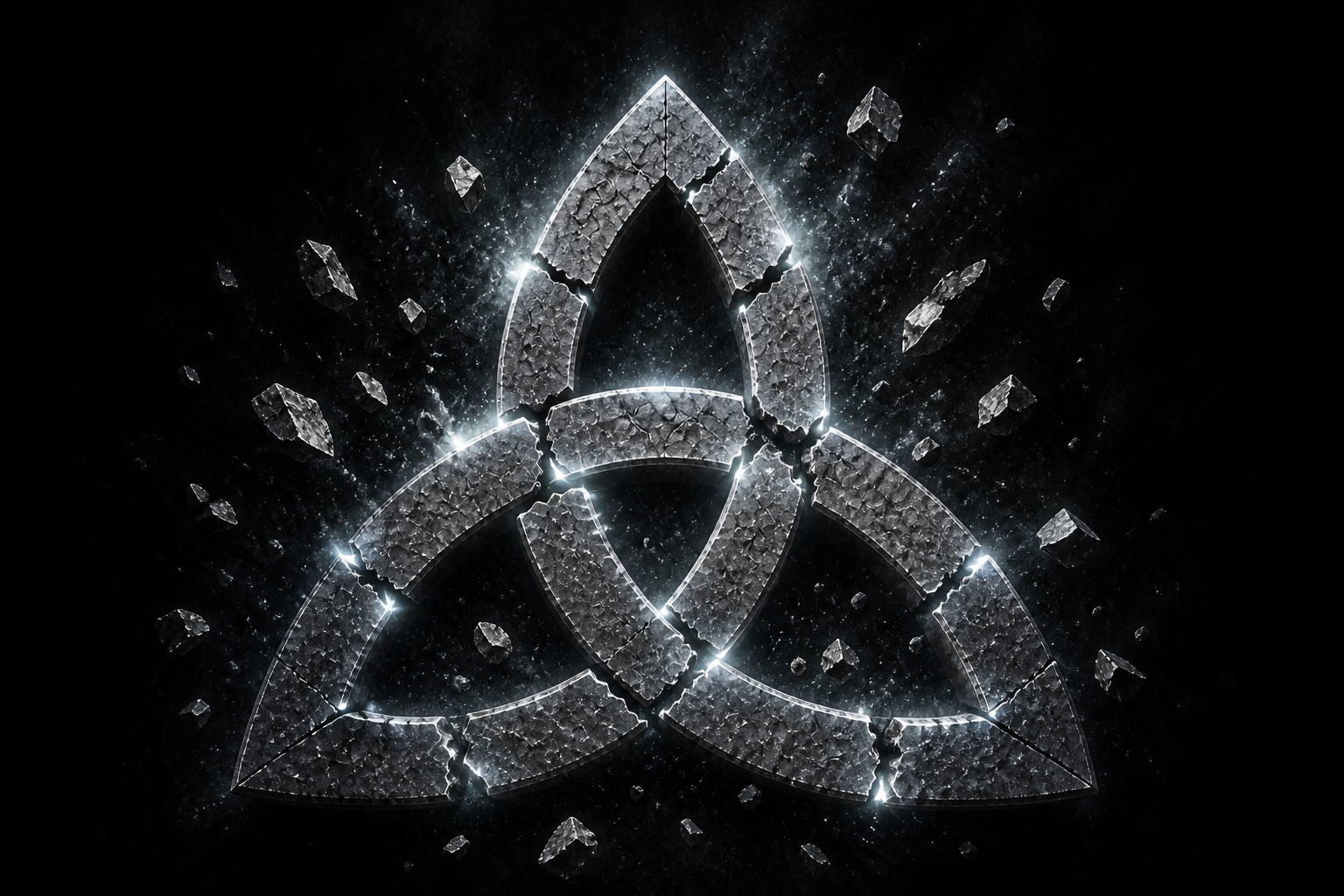 Shattered three-circle symbol representing Major Mistakes by Trinitarian Thinkers